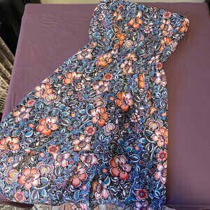 NWOT - High low strapless XS floral dress - Express